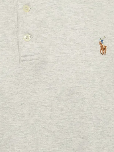 Pre-owned Polo Ralph Lauren Cotton Logo-detail Polo Shirt In Gray