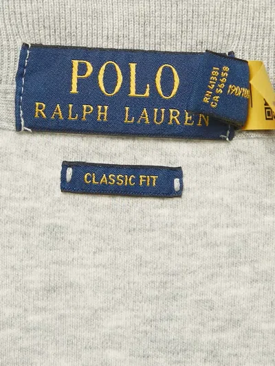 Pre-owned Polo Ralph Lauren Cotton Logo-detail Polo Shirt In Gray