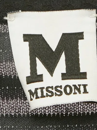 Pre-owned Missoni Chevron-knit Mini Dress In Purple