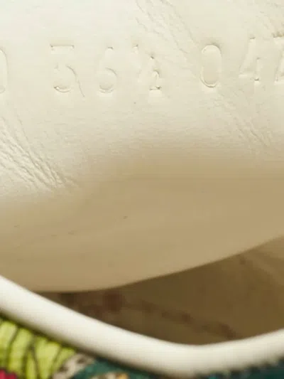 Pre-owned Gucci Canvas Floral-print Sneakers In Brown