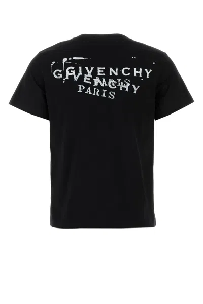 Givenchy Black Crew Neck T-shirt With Logo On Front And Back In Cotton Woman In Black