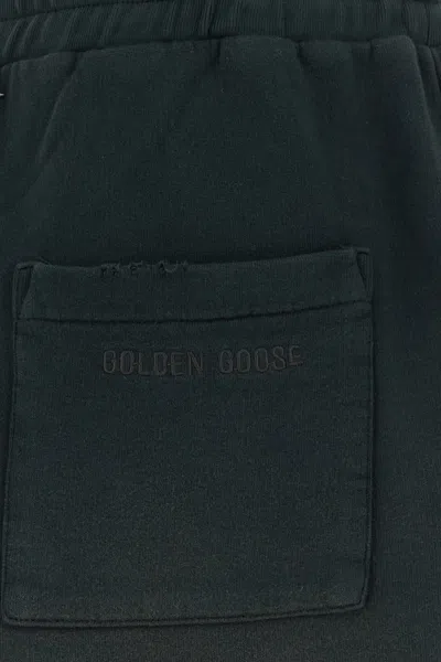 Golden Goose Black Cotton Joggers In White