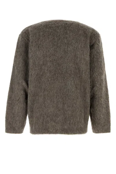 Our Legacy Wool Blend Oversized Cardigan Front Pockets In Brown