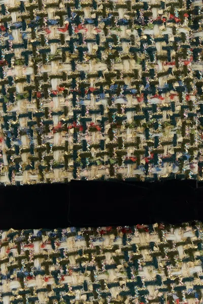 Valentino Cropped Tweed Blazer Long Sleeves Buttons In Brown