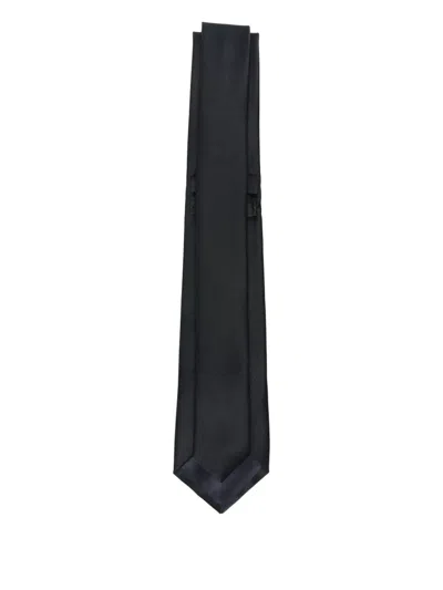 Tagliatore Plain Tie In Black