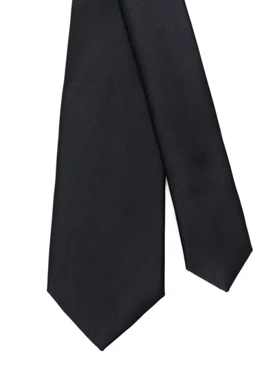 Tagliatore Plain Tie In Black