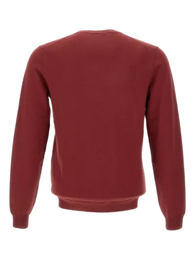 Sun 68 Pullover Mit Gerippten Bündchen In Burgundy