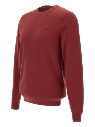 Sun 68 Pullover Mit Gerippten Bündchen In Burgundy