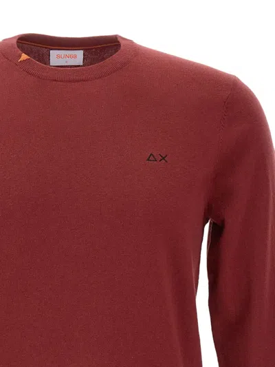 Sun 68 Pullover Mit Gerippten Bündchen In Burgundy