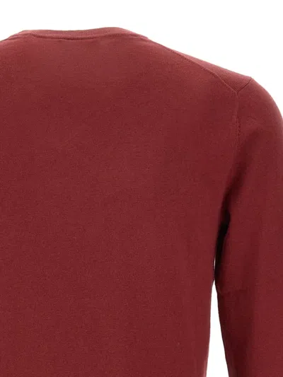 Sun 68 Pullover Mit Gerippten Bündchen In Burgundy