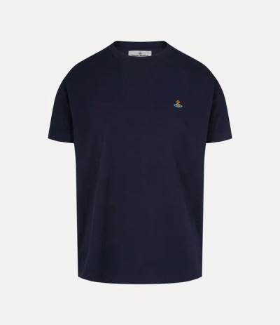Vivienne Westwood Classic T-shirt Multicolour Orb Cotton Navy Blue S Unisex In Blue