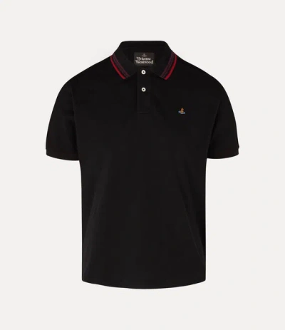 Vivienne Westwood Classic Polo Solid Piquet Black M Men In Black
