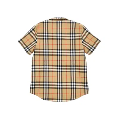Burberry Check Poplin Shirt Kids In Multi