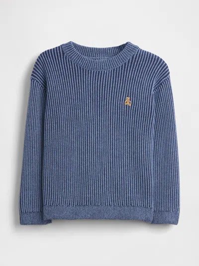 Gap Baby & Toddler Shaker-stitch Sweater In Blue