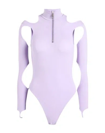 Andreädamo Andreādamo Woman Bodysuit Lilac Size Xxs/xs Polyamide, Elastane In Purple