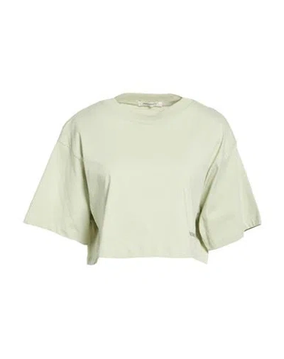 Hinnominate Woman T-shirt Sage Green Size L Cotton In Green