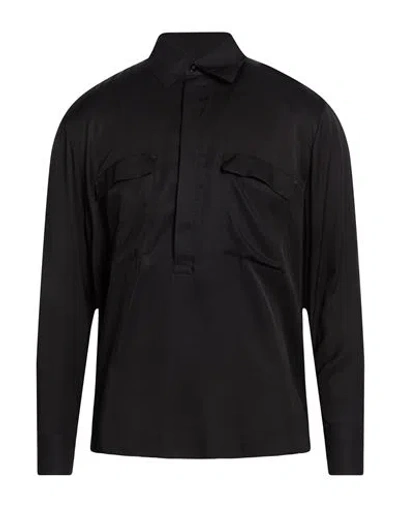 Pt Torino Man Shirt Black Size 15 ½ Virgin Wool In Black