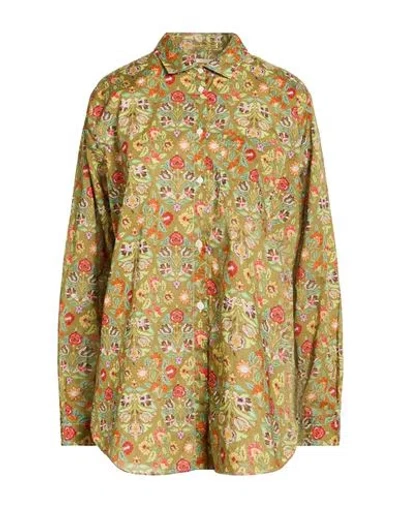 Massimo Alba Woman Shirt Military Green Size L Cotton In Green