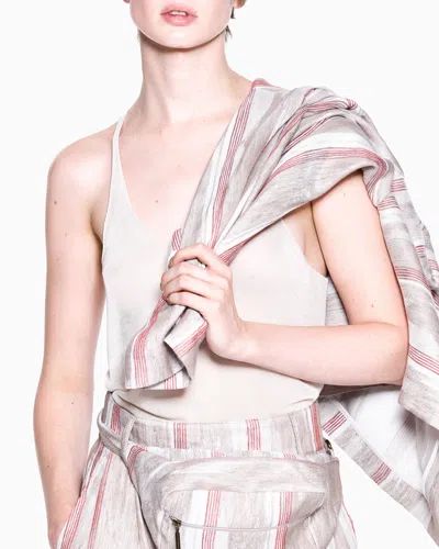 Giorgio Armani Jacquard Linen And Viscose Jacket In Multi