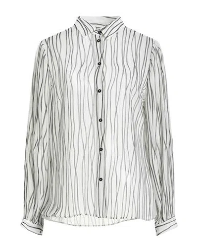 Diana Gallesi Woman Shirt Black Size 10 Polyester In Multi