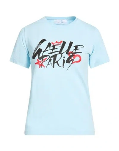 Gaelle Paris Gaëlle Paris Woman T-shirt Sky Blue Size L Cotton, Elastane In Blue