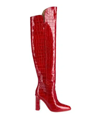 Max Mara Woman Boot Rust Size 5 Soft Leather In Red