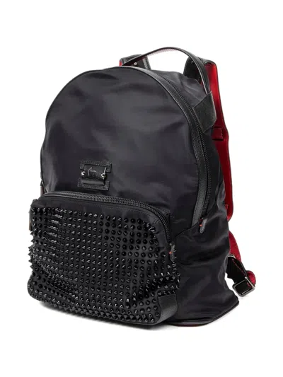 Pre-owned Christian Louboutin Studded Backpack In Black