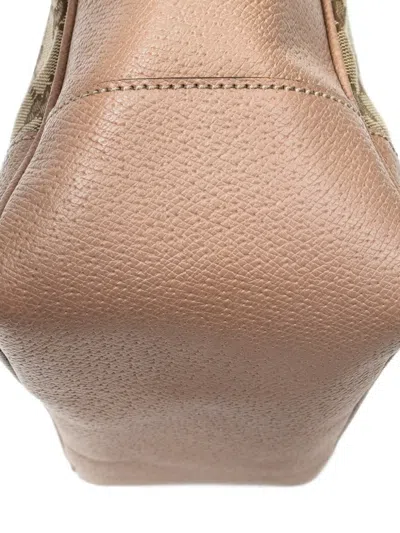 Pre-owned Gucci Gg Canvas Bree Satchel In Neutral