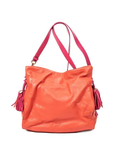 Pre-owned Loewe Tassel-details Shoulder Bag In Orange