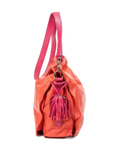 Pre-owned Loewe Tassel-details Shoulder Bag In Orange