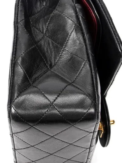 Pre-owned Chanel 1989-1991 Double Flap 26 Quilted-design Shoulder Bag In Black