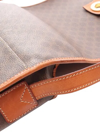 Pre-owned Celine 20th Century Macadam Coated Canvas Messenger Bag Crossbody Bag In Brown
