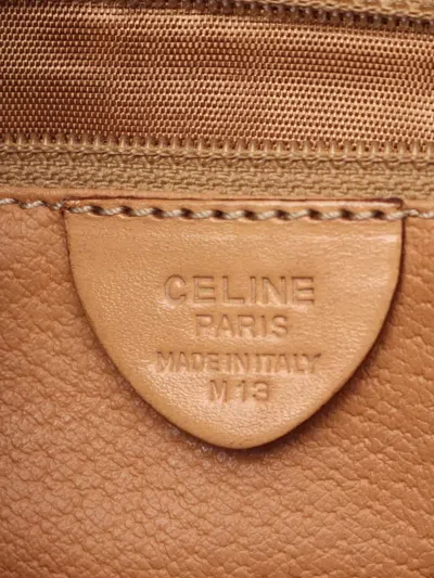 Pre-owned Celine 20th Century Macadam Coated Canvas Messenger Bag Crossbody Bag In Brown