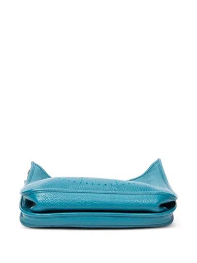 Pre-owned Hermes Evelyne Iii Pm Shoulder Bag In Blue