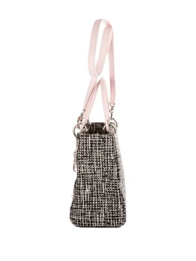 Pre-owned Dior Lady  Patchwork Love Tote Bag In Black