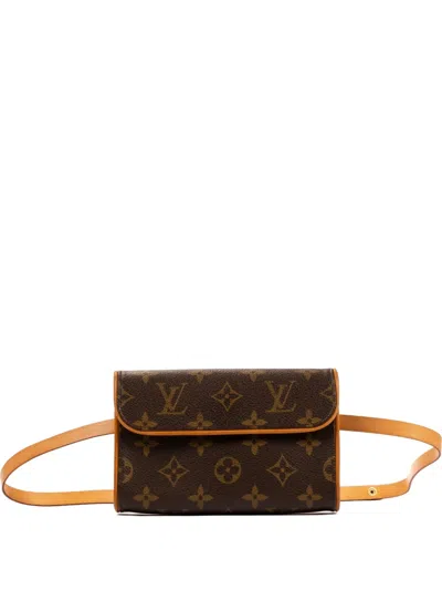 Pre-owned Louis Vuitton 1990 Florentine Belt Bag In Brown