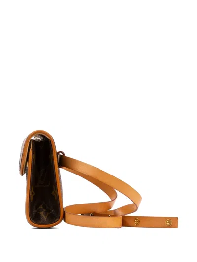 Pre-owned Louis Vuitton 1990 Florentine Belt Bag In Brown