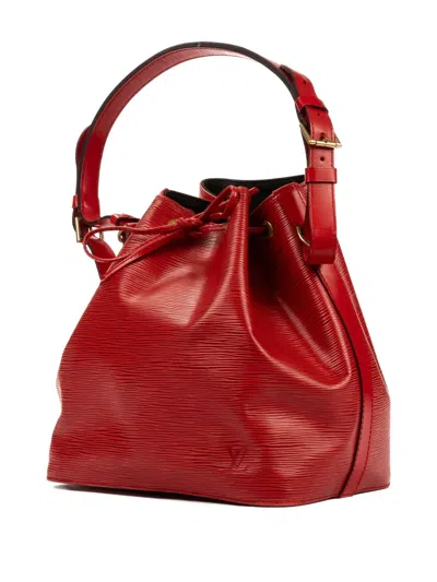Pre-owned Louis Vuitton Petit Noé Bucket Bag In Red