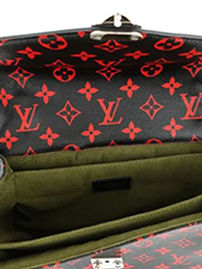 Pre-owned Louis Vuitton 2017 Monogram Infrarouge Pochette Metis Satchel In Black