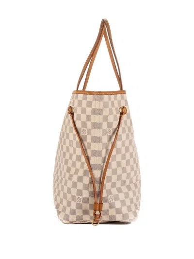 Pre-owned Louis Vuitton 2010 Neverfull Gm Damier Azur Tote Bag In Neutral