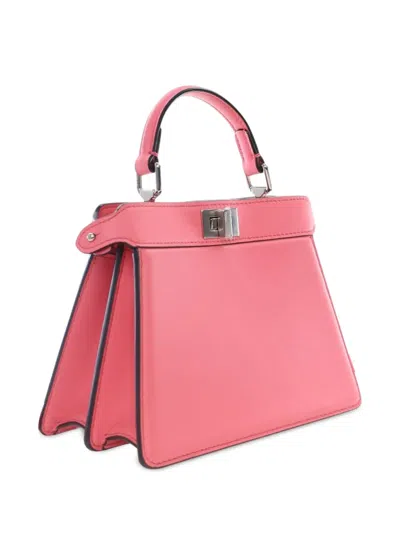 Pre-owned Fendi 2010-2025 Petite Leather Peekaboo Iseeu Satchel In Pink