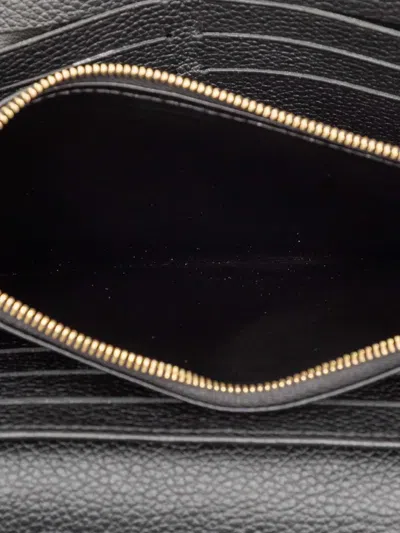 Pre-owned Louis Vuitton 2021-2025 Monogram Empreinte Sarah Wallet Long Wallets In Black