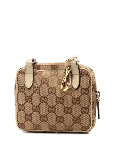Pre-owned Gucci 2000-2015 Gg Canvas Crossbody Bag In Brown