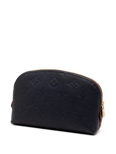 Pre-owned Louis Vuitton 2021-2025 Monogram Empreinte Cosmetic Pouch In Blue