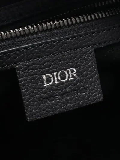 Pre-owned Dior 2010-2025 Oblique Canvas Weekender 25 Satchel In Blue