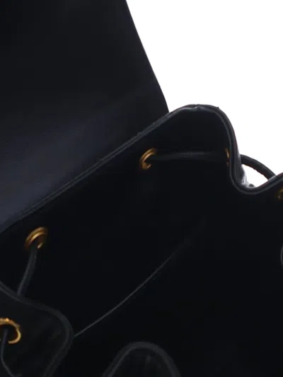 Pre-owned Dior 2024 Small Lambskin Macrocannage Caro Backpack In Black