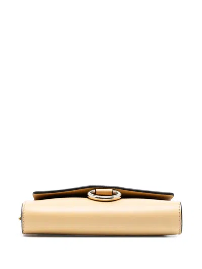 Pre-owned Chloé 2017 Mini Calfskin And Suede Faye Crossbody Bag In Yellow