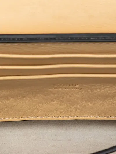 Pre-owned Chloé 2017 Mini Calfskin And Suede Faye Crossbody Bag In Yellow