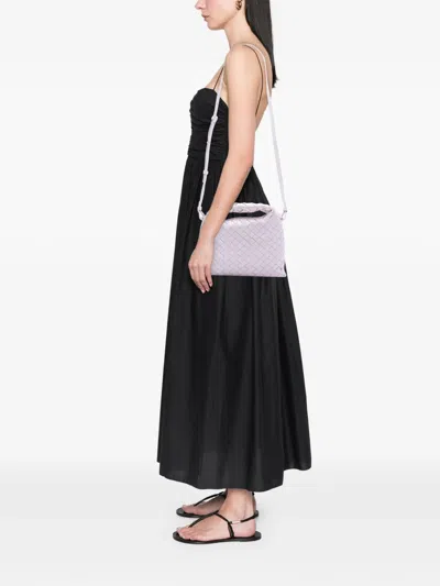 Pre-owned Bottega Veneta 2012-2025 Mini Calfskin Intrecciato Hop Satchel In Pink