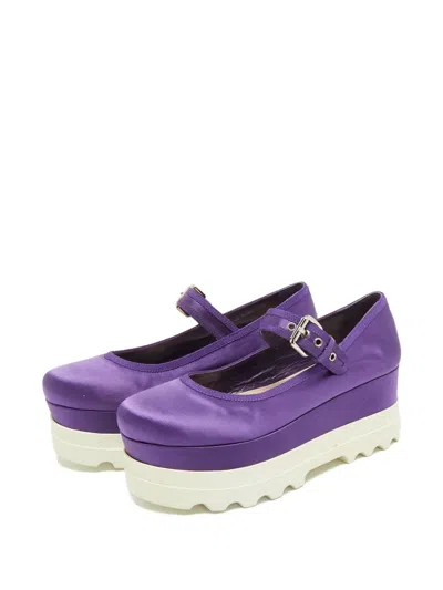Pre-owned Miu Miu Mary Jane Platform Pumps In Purple